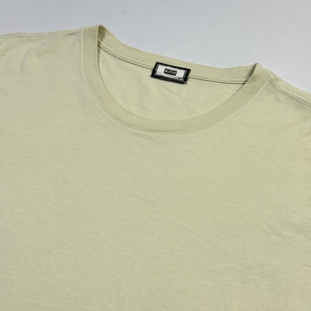Kith Shirt Mens 2XL Beige Solid Crewneck 100% Cotton Casual Soft Tee Basic Top